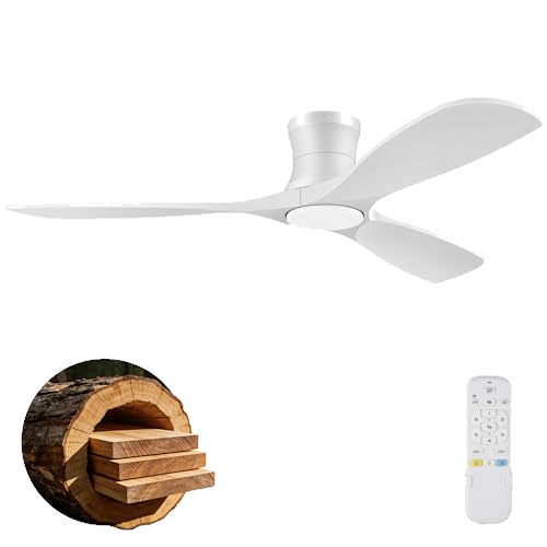 52” Smart Low Profile Ceiling Fans with Light Remote